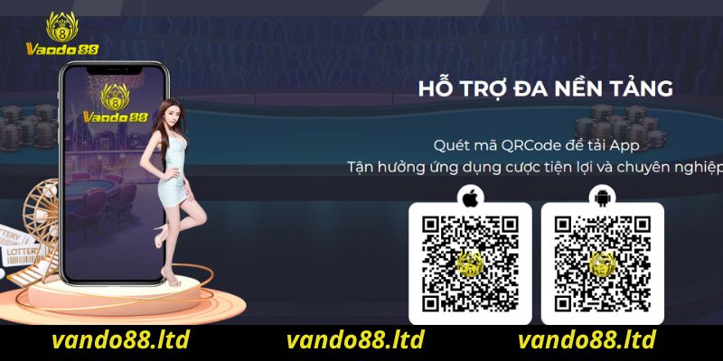 Các bước tải app Vando88